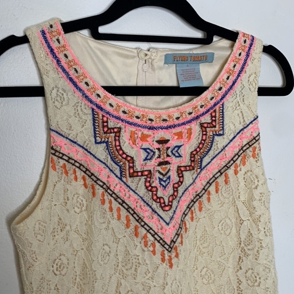 T20 Flying Tomato Lace Midi dress with tribal aztec southwest print front size m - Picture 3 of 12